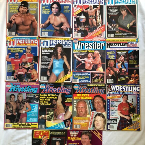PRO WRESTLING MAGAZINES (1985, 86, 87) - LOT of Fourteen (14) - NO CENTERFOLDS - Picture 1 of 14